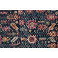 thumbnail image 3 of HomeRoots 8 ft. Pink, Blue & Orange Wool Floral Hand Knotted Distressed Stain Resistant Runner Rug with Fringe, 3 of 5