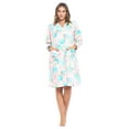 thumbnail image 2 of Casual Nights Women's Floral Snap Front Flannel Duster Long Sleeve Lounger Dress, 2 of 5