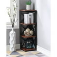thumbnail image 2 of Convenience Concepts Oxford 3 Tier Corner Bookcase, Cherry/Black, 2 of 10