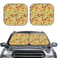 thumbnail image 2 of JUNZAN Fruits And Vegetables Pattern Car Windshield Sun Shade | Reflective Sunshade | Foldable 2-Piece Sun Shield Protect Your Car | Fits Sedans, SUVs, Hatchbacks-Large, 2 of 6