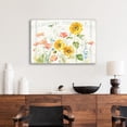 thumbnail image 5 of Flower Canvas Wall Art Farmhouse Flower Reeds Canvas Pictures Rustic Yellow Pink Blue Floral Blossom Canvas Painting Vintage Botanical Artwork for Living Room Bedroom Home Office Wall Decor 16" X 12", 5 of 6