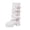 White, variant on Boots for Women Multi-Buckle Slouchy Mid Calf Platform Boots, Faux Leather Ruched Lug Sole Chunky Heel Walking Shoes, Round Toe Fashion Fall Winter Boots