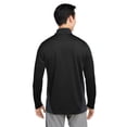 thumbnail image 2 of Harriton M786 Protection Anti-Accroc pour Hommes Plus IL Colorblock Quart de Zip - Noir/dk CHRCL - 2TG, 2 of 2