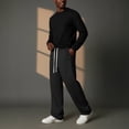 thumbnail image 7 of Elvqul Sweatpants with Pockets for Men Elasitc Waist Atheletic Pants Drawstring Workout Lightweight Running Mens Pants Open Bottom, 7 of 7