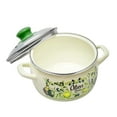 thumbnail image 2 of METALAC Olives Enamel Stockpot with Glass Lid 2.3 Qt (2.2 L) Enameled Steel Stock Pot for Cooking Induction Soup Pot, 2 of 7