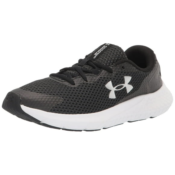 Under Armour Women's Charged Rogue 3 Running Shoe, Black (001)/Metallic Silver, 6