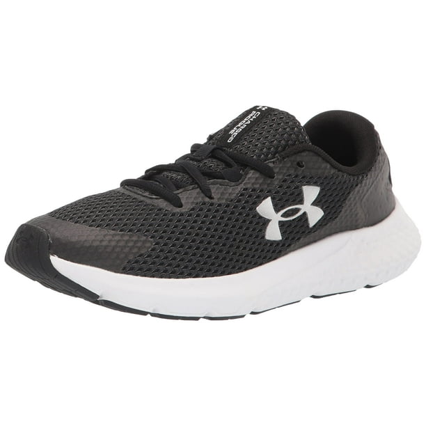 Black and silver under armour shoes discount