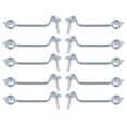 thumbnail image 1 of Unique Bargains 2.5' Cabin Hooks Eye Latch Privacy Hook w Screws for Window Slide Door 10pcs, 1 of 7