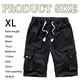 thumbnail image 2 of Pantalones cortos cargo para hombre, cintura elástica, corte relajado, pantalones cortos de trabajo informales de algodón para verano, 2 of 5