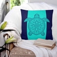 thumbnail image 2 of Teal Navy Blue Sea Turtle 26x26 Pillow Covers Set of 2, Summer Beach Coastal Modern Art Throw Pillow Covers Decorative Couch Cushion Case, Microfiber Square Pillowcases for Bedroom Car Living Room, 2 of 5