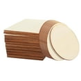 thumbnail image 1 of Piezas de madera sin tratar de 4x4 pulgadas, recortes de madera en blanco para manualidades, decoración del hogar, pintura, barniz, posavasos de madera sin tratar 20 piezas mixtas, 1 of 9