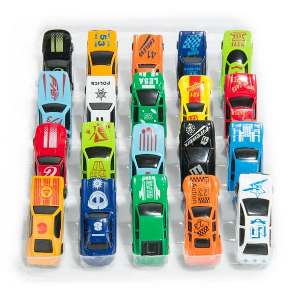 Die Cast Toy Racing Car for Kids, 10 Metal Sports Cars with 7 Street Signs, Preschool Diecast Car Toys for Boys Girls