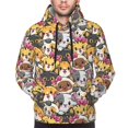 thumbnail image 4 of KLL Cute Cat Print Mens Hoodie Long Sleeve Casual Pullover Hooded Sweatshirt Fashion Drawstring Hoodies with Pocket-XX-Large, 4 of 6