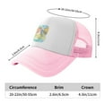 thumbnail image 6 of PAYOHTO Kids Leaves Palm Tree Baseball Hat Back Adjustable Mesh Breathable Hats Pink Trucker Cap Outdoor Fishing Sun Caps for Boys or Girls ages 4-10, 6 of 9