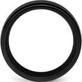 thumbnail image 2 of Zirconium Black Polished 8mm Ridged Edge Band (Size 9.5) Made In China zcr101-9.5, 2 of 5