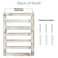 thumbnail image 4 of Excello Global Products 2-Tier Rustic Whitewashed Mounted Wood Wall Shelf with Shabby Chic, Farmouse Decor with 4 Hooks. Perfect For Any Room - EGP-HD-0055, 4 of 4