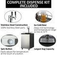 thumbnail image 5 of Garvee 6.1 CF Beer Kegerator, Dual Tap Draft Beer Dispenser, Full Size Stainless Steel Keg Refrigerator With Drip Tray, 32°F- 50°F Temperature Control, 170L, 5 of 9