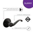 thumbnail image 4 of Design House Scroll Interior Non-Turning One-Sided Hall/Closet Dummy Doorknob Handle, Matte Black, 4 of 14