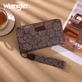 thumbnail image 3 of Wrangler Black Daisy Wallet for Women Bifold Credit Card Wallet Large Women's Wallets Ladies Cash Wallet with ID Window RFID Lining Card Cases Money, Coffee, 3 of 7