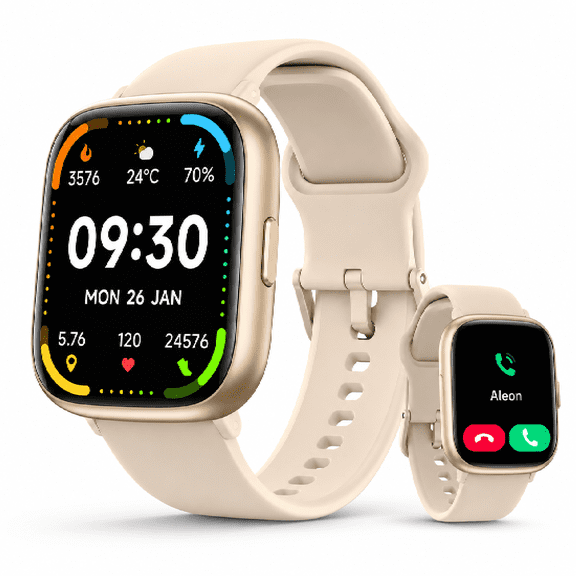 Smart Watch for Men Women,1.83" HD Touchscreen Smartwatch with Alexa System, Bluetooth Call, 120 Sports, IP68 Waterproof Fitness Tracker Compatible with Android and iOS, Pink