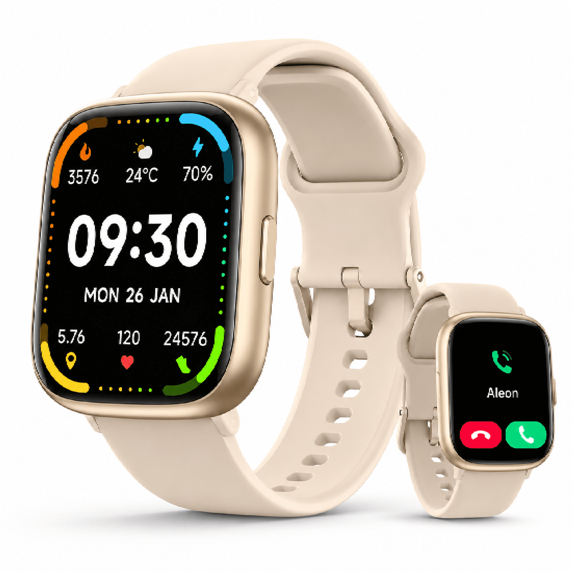 Smart Watch for Men Women,1.83" HD Touchscreen Smartwatch with Alexa System, Bluetooth Call, 120+Sports, IP68 Waterproof Fitness Tracker Compatible with Android and iOS, Pink