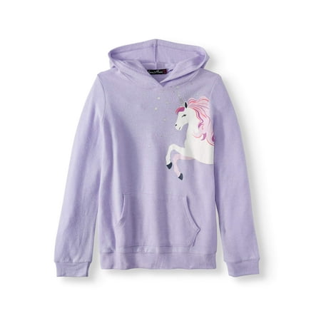 Foil Unicorn Hoodie (Big Girls) (Best Hoodies For Girls)