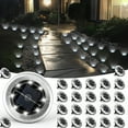 thumbnail image 5 of 24 Pack Waterproof Outdoor Ground Lights, Solar Pathway Lights, Waterproof, LED Landscape Garden Lights for Yard, Driveway, Walkway (Cool/ Warm White), 5 of 10