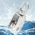 thumbnail image 5 of 4PCS Single Pulley Block M15 Stainless Steel Small Pulley Roller For Rope Cord in °Swivel Silver Pulley, 5 of 5