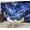 Blue, variant on Enchanted Forest Wallpaper Full Moon Illuminating Night Sky Fluffy Clouds Peel and Stick Wall Murals 69"H x 96"W Removable PVC Wall Paper Self-Adhesive Wall Paintings for Bedroom Living Room