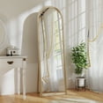 thumbnail image 2 of HOMCOM 64" x 21" Full Length Mirror, Arched Full Body Mirror, Beige, 2 of 10