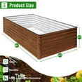 thumbnail image 5 of SnugNiture 8x4x2 ft Galvanized Raised Garden Bed, Deep Root Metal Planter Box for Vegetables, Flowers, 5 of 8