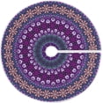 thumbnail image 1 of FMSHPON Colorful Floral Mandala Xmas Christmas Tree Skirt Stand Mat for Holiday Party Decoration Indoor Outdoor 48 inches, 1 of 6