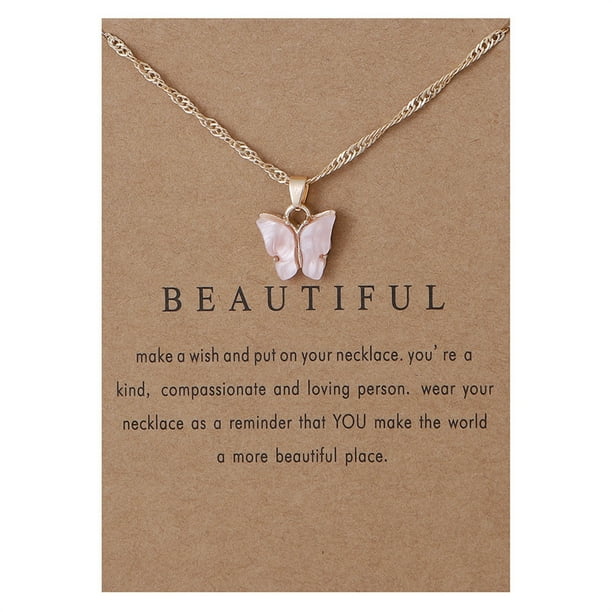 Collar para mujer, Joyas para mujer, Joyas para mujer, Collar dulce, Collar de cadena de clavícula de color acrílico, Un collar