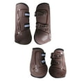 thumbnail image 4 of koolsoo 4x Horse Boots Leg Protective Support Tendon Protector Comfortable Leg Wraps Guard for Training Riding Equestrian Accessories brown L, 4 of 8