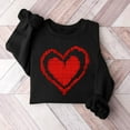 thumbnail image 1 of Meichang Sweat-Shirt Col Rond pour Femmes, Sweat-Shirt de la Saint-Valentin, Imprimé Cœur, Manches Longues, Pull Décontracté, Joyeuse Saint-Valentin, 1 of 3