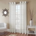 thumbnail image 1 of Platinum Collection Crushed Voile Sheer Curtain Panel Ivory 84"L, 1 of 4