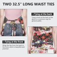 thumbnail image 6 of Pioneer Flower Floral Print Pattern Apron-Garden Aprons for Women with Pockets-Cotton Linen Waterproof Kitchen Cooking Gardening Aprons Adjustable for Kitchen,Cooking,BBQ and Salon 33x27 Inch, 6 of 7