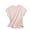 Light Pink, variant on DGQPLPD Girls Athletic Tops Girls Silk Knit Top with Waist Design Flutter Sleeve Ruffle Detail Slim Fit Blouse Khaki 12-13 years