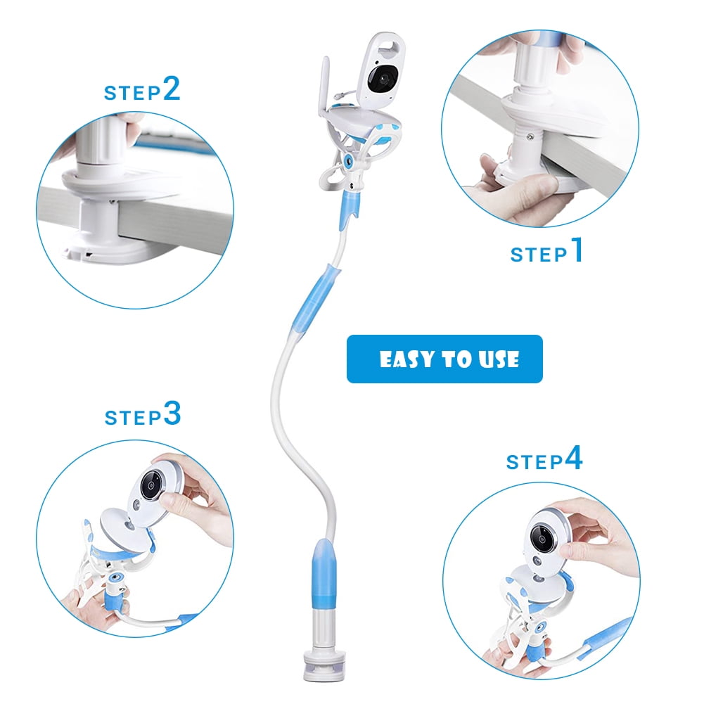 Universal 360° Rotation Baby Monitor Holder with Anti Slip Reinforcement Pad