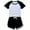 A497-Black, variant on Toddler Girl Summer Short Outfit Sets Cotton Short Sleeve Tops Tees Shorts Clothing Sets Shorts Set Black 5-6 Years