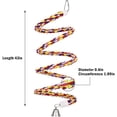 thumbnail image 2 of NVAAV Natural Colorful Bead Parrot Toy Rope Bungee Perch for Small Medium Parrot (43 inch Length), 2 of 6
