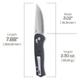 thumbnail image 5 of CRKT Sero Everyday Carry Folding Knife with Crossbar Lock: S35VN Plain Edge Blade, Black Glass-Reinforced Nylon Handle, 7170, 5 of 5