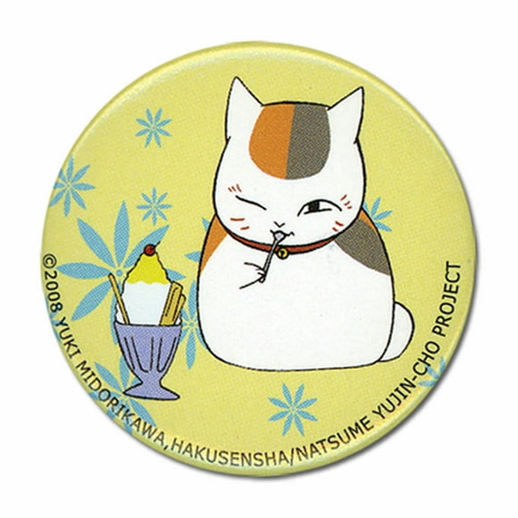 Natsumes Book Of Friends Nyankos Ice Cream 1.25 inch Button