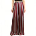 thumbnail image 1 of Mujeres Estiramiento Satén Pantalones Impresos Casual de Moda Longitud Regular para Primavera Verano, 1 of 8