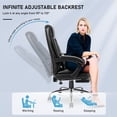 thumbnail image 5 of NOBLEMOOD Black Heated Office Chair w/ 4 Points Massage, Lumbar Support & Footrest for Adult & Child, 5 of 7