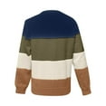 thumbnail image 4 of Oksale Color Block Sweaters for Women Casual Mock Neck Knit Sweater Comfy Long Sleeve Pullover Slouchy Soft Tops Beige L, 4 of 6