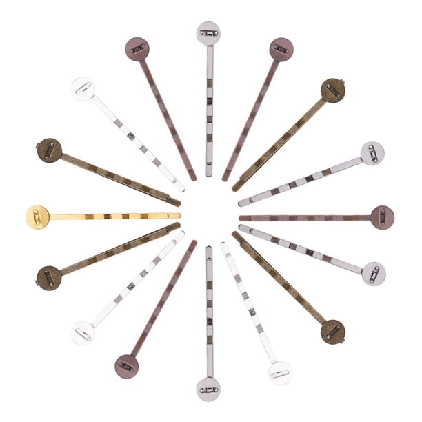 150 horquillas de colores variados para el cabello, horquillas de hierro con almohadillas adhesivas de 8 mm, accesorios para tocados DIY.