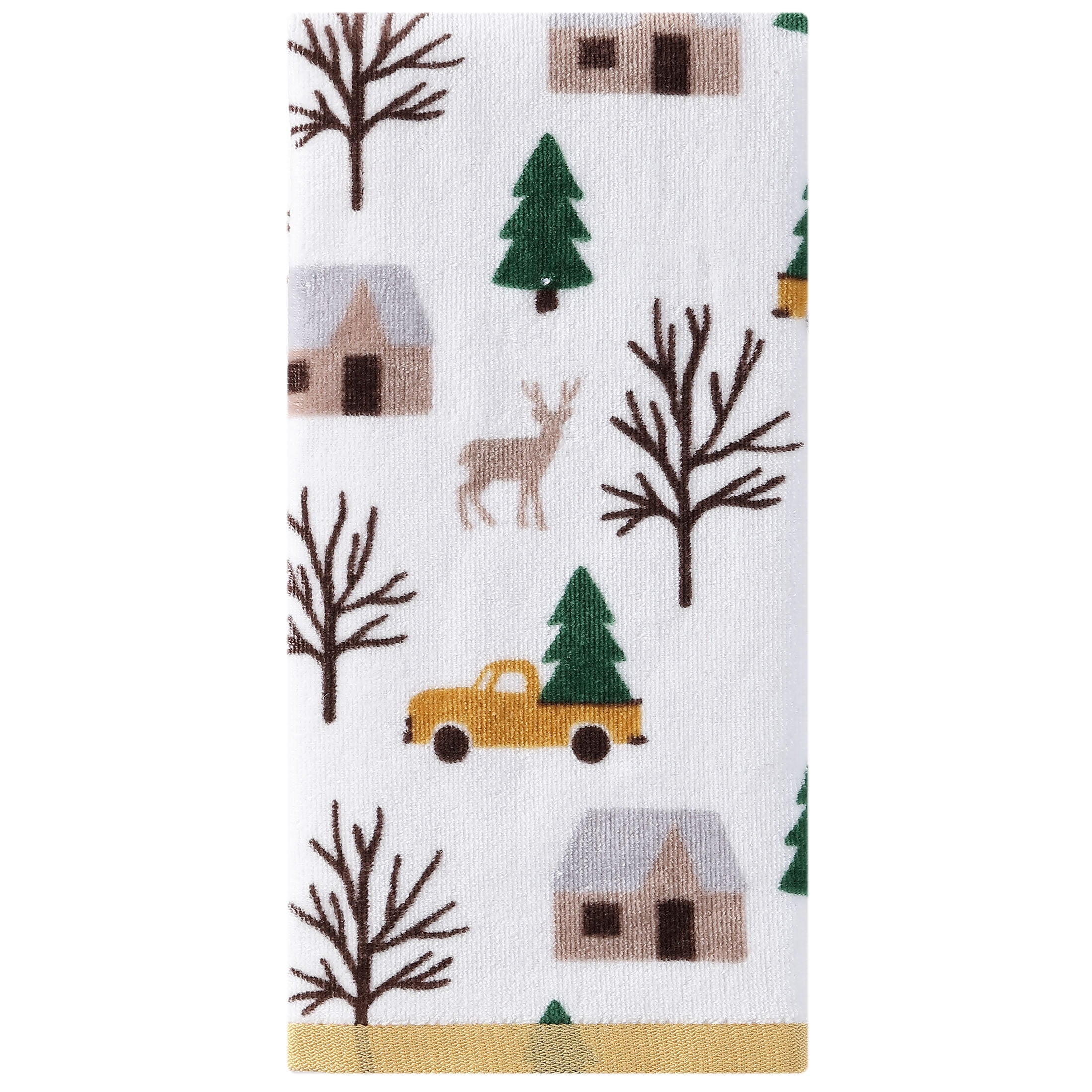 Holiday Time, Snow Much Fun 2-Pack Holiday Hand Towel Set, Blue, 15 x 25,  2 Pack 