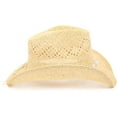 thumbnail image 4 of Western Cowgirl Hat, Straw Cowboy Hat for Women with Shapeable Brim, Beaded Hearts Trim, Shapeable Cowboy Hat, 4 of 6