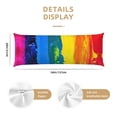 thumbnail image 3 of Disketp Rainbow Colored Print Body Pillow Cover - Super Soft 20x54 Body Pillow Case,Long Side Hidden Zipper, 3 of 8